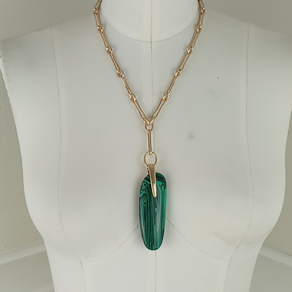 Robert Lee Morris Soho Green Pendant Necklac